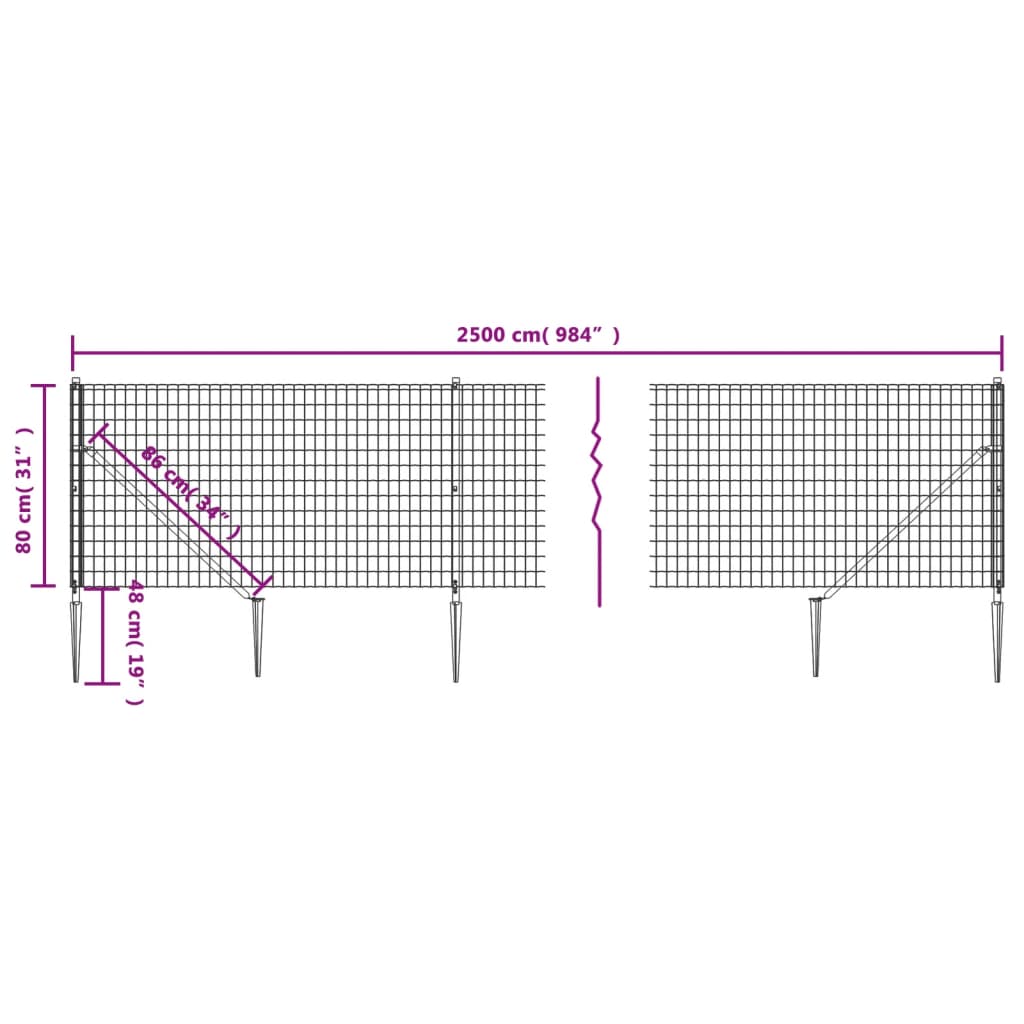 Verkkoaita Maapiikeillä Antrasiitti 0,8X25 M
