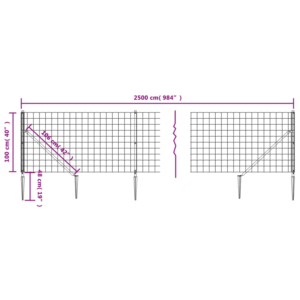 Verkkoaita Maapiikeillä Antrasiitti 1X25 M