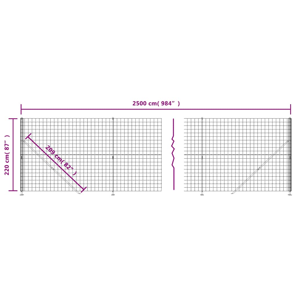 Verkkoaita Laipalla Antrasiitti 2,2X25 M