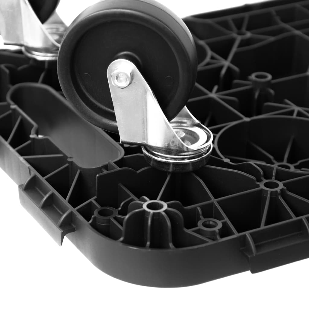 Kuljetuskärryt 3 Kpl Musta Polypropeeni 300 Kg