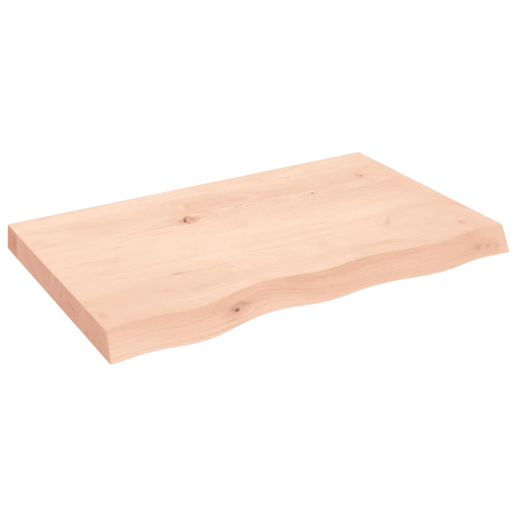Kylpyhuoneen Työtaso 80X50X(2-6) Cm Käsittelemätön Täysi Puu