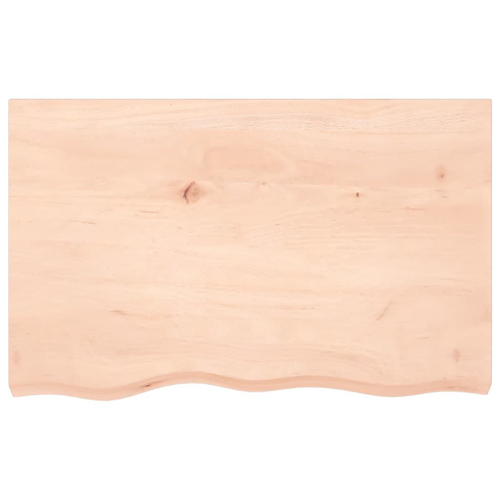 Kylpyhuoneen Työtaso 80X50X(2-6) Cm Käsittelemätön Täysi Puu