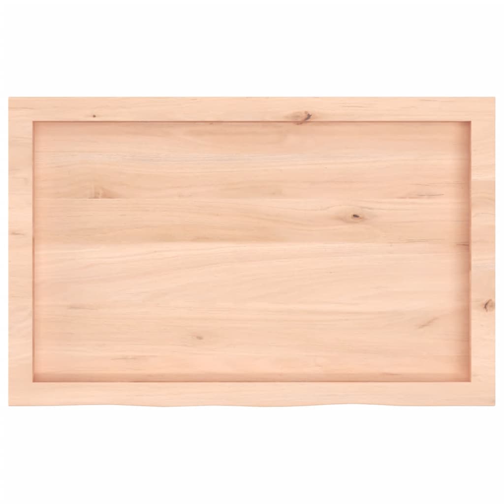 Kylpyhuoneen Työtaso 80X50X(2-6) Cm Käsittelemätön Täysi Puu