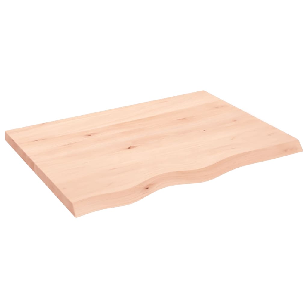 Kylpyhuoneen Työtaso 80X60X(2-4) Cm Käsittelemätön Täysi Puu