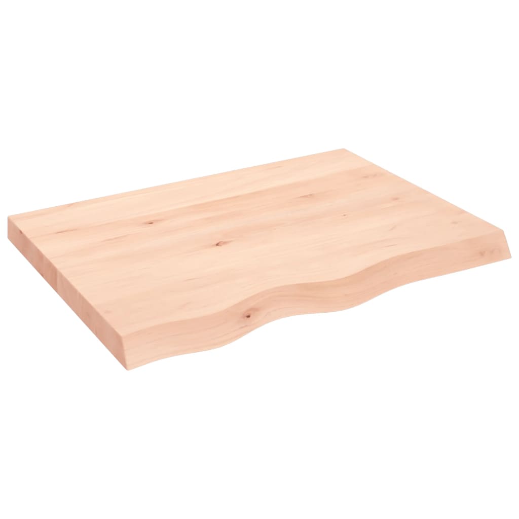 Kylpyhuoneen Työtaso 80X60X(2-6) Cm Käsittelemätön Täysi Puu
