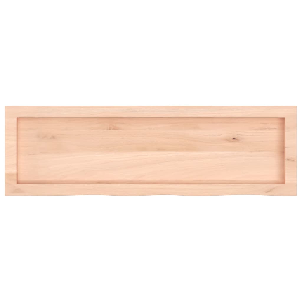 Kylpyhuoneen Työtaso 100X30X(2-4) Cm Käsittelemätön Täysi Puu