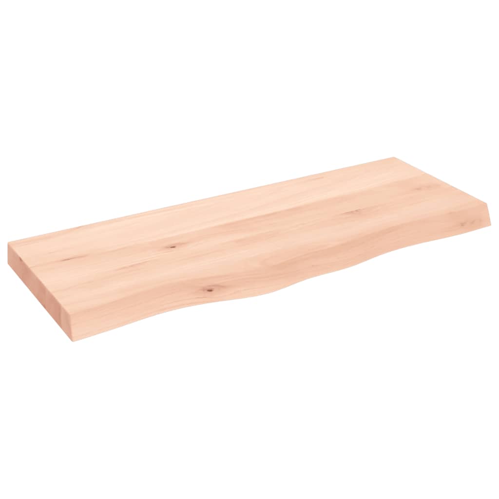 Kylpyhuoneen Työtaso 100X40X(2-6) Cm Käsittelemätön Täysi Puu
