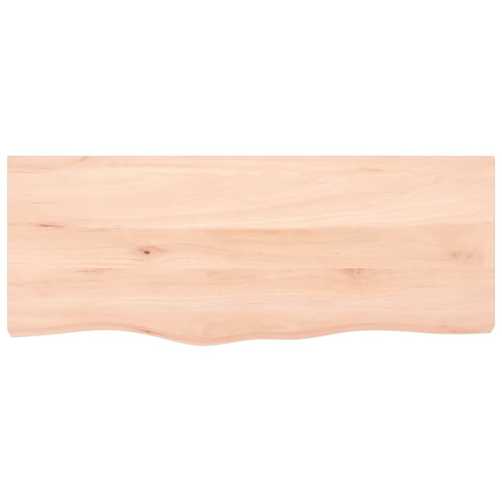 Kylpyhuoneen Työtaso 100X40X(2-6) Cm Käsittelemätön Täysi Puu