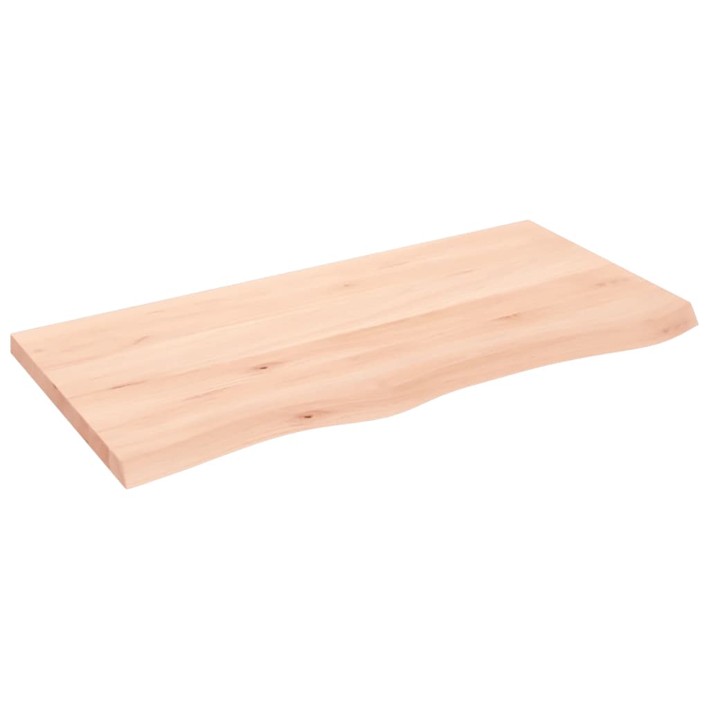 Kylpyhuoneen Työtaso 100X50X(2-4) Cm Käsittelemätön Täysi Puu