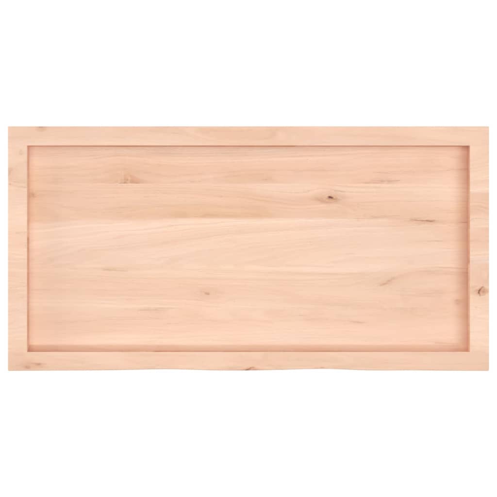 Kylpyhuoneen Työtaso 100X50X(2-4) Cm Käsittelemätön Täysi Puu