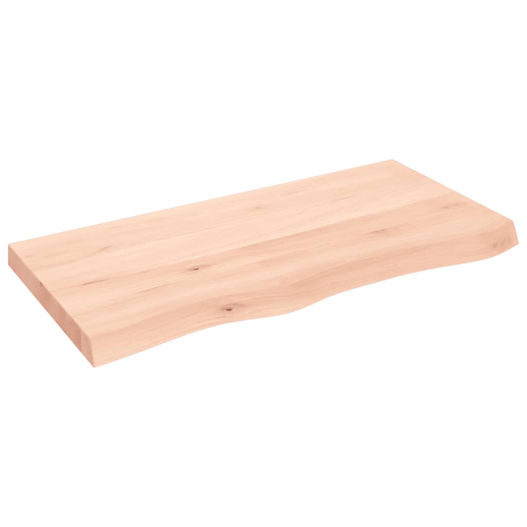 Kylpyhuoneen Työtaso 100X50X(2-6) Cm Käsittelemätön Täysi Puu