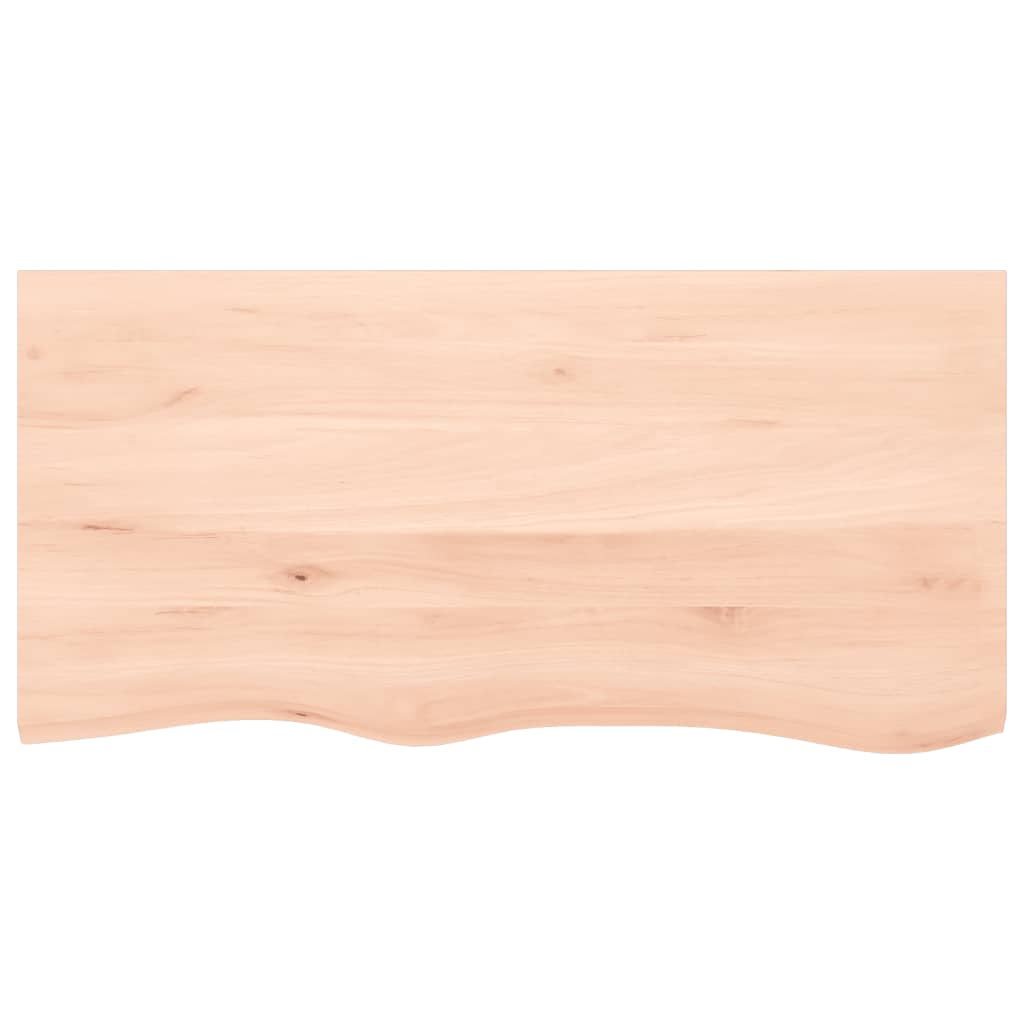 Kylpyhuoneen Työtaso 100X50X(2-6) Cm Käsittelemätön Täysi Puu