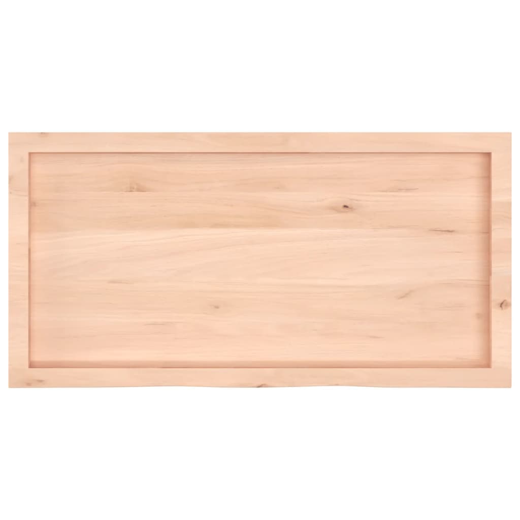 Kylpyhuoneen Työtaso 100X50X(2-6) Cm Käsittelemätön Täysi Puu