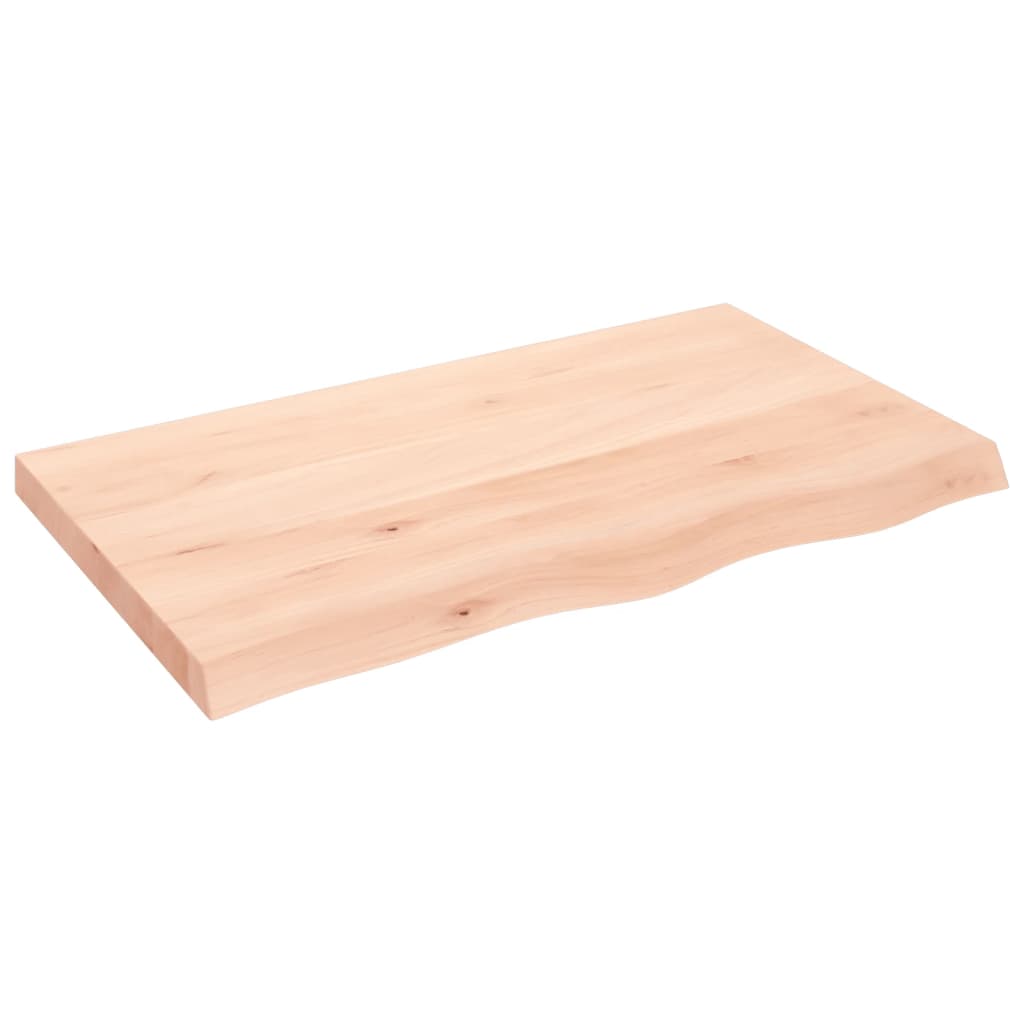 Kylpyhuoneen Työtaso 100X60X(2-6) Cm Käsittelemätön Täysi Puu