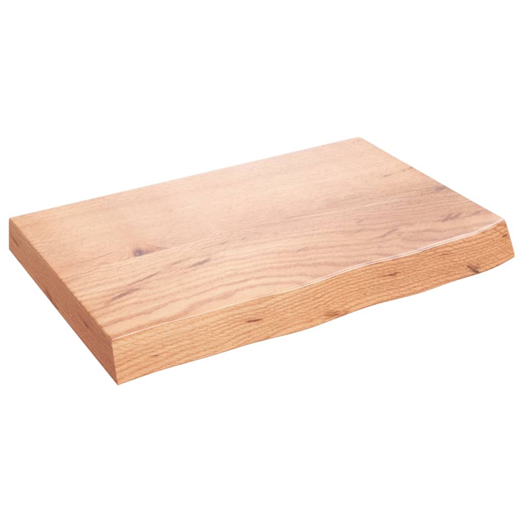 Kylpyhuoneen Työtaso V.ruskea 60X40X(2-6)Cm Käsitelty Täysi Puu