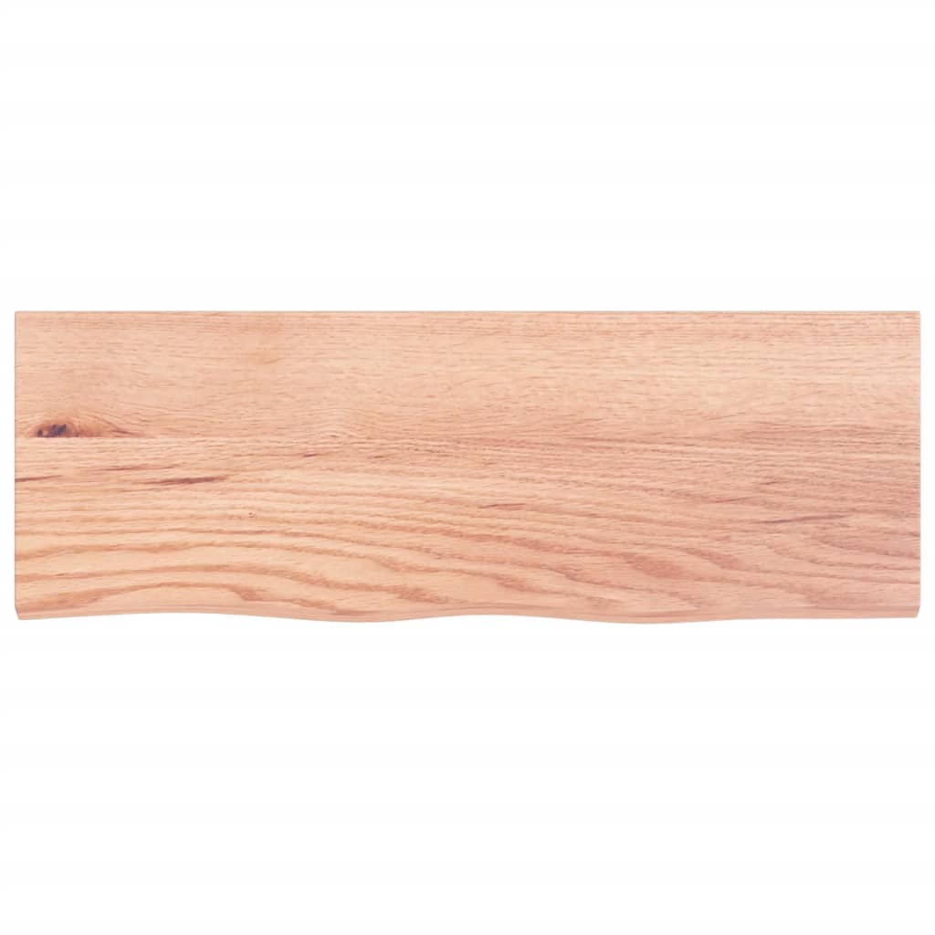 Kylpyhuoneen Työtaso V.ruskea 80X30X(2-6)Cm Käsitelty Täysi Puu