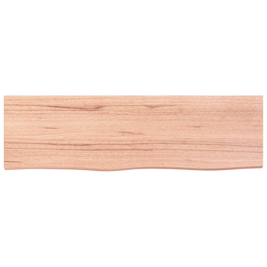 Kylpyhuoneen Työtaso V.ruskea 100X30X2 Cm Käsitelty Täysi Puu