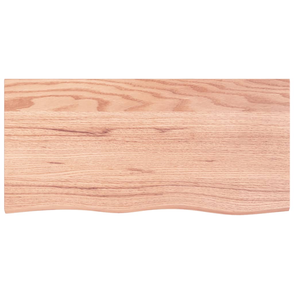 Kylpyhuoneen Työtaso V.ruskea 100X50X2 Cm Käsitelty Täysi Puu