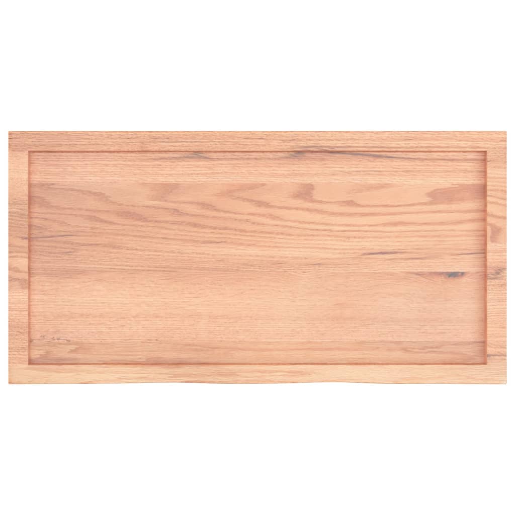 Kylpyhuoneen Työtaso V.ruskea 100X50X(2-6)Cm Käsitelty Täyspuu