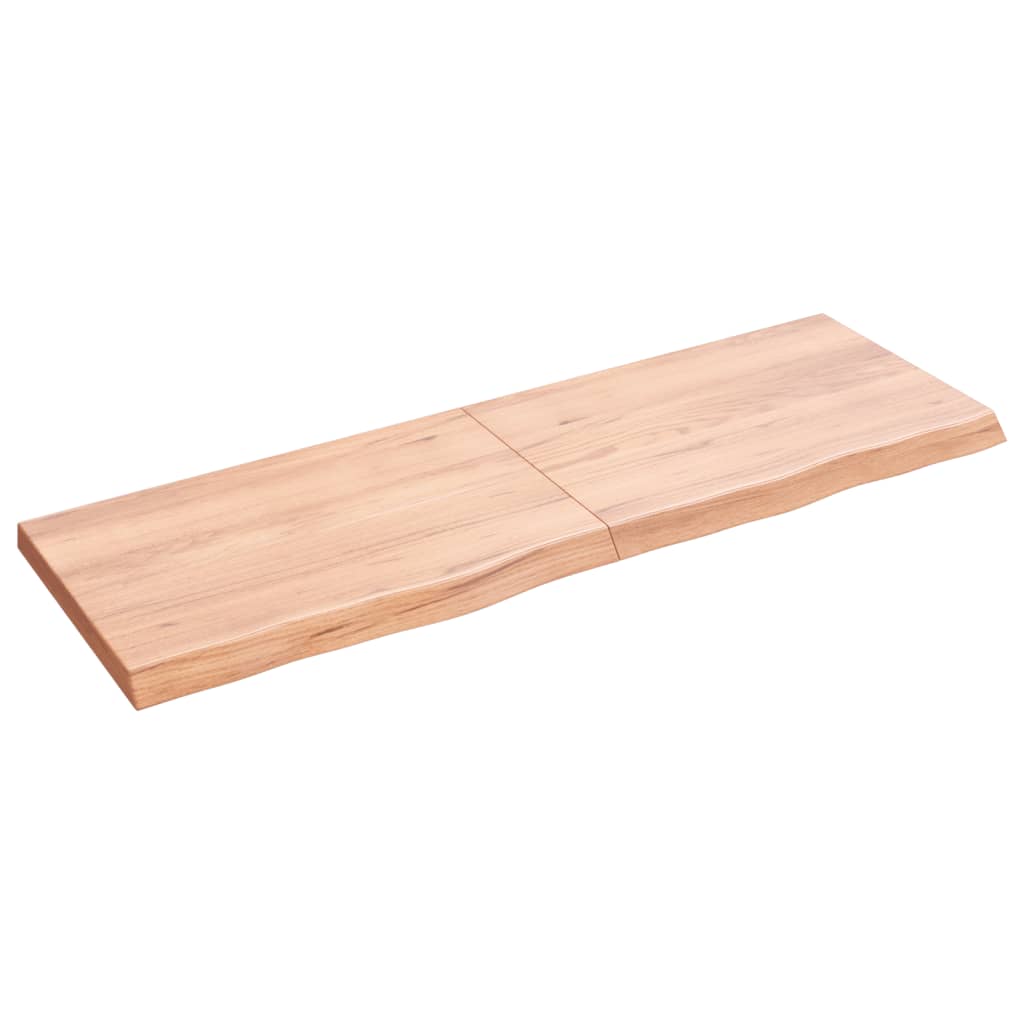 Kylpyhuoneen Työtaso V.ruskea 120X40X(2-4)Cm Käsitelty Täyspuu