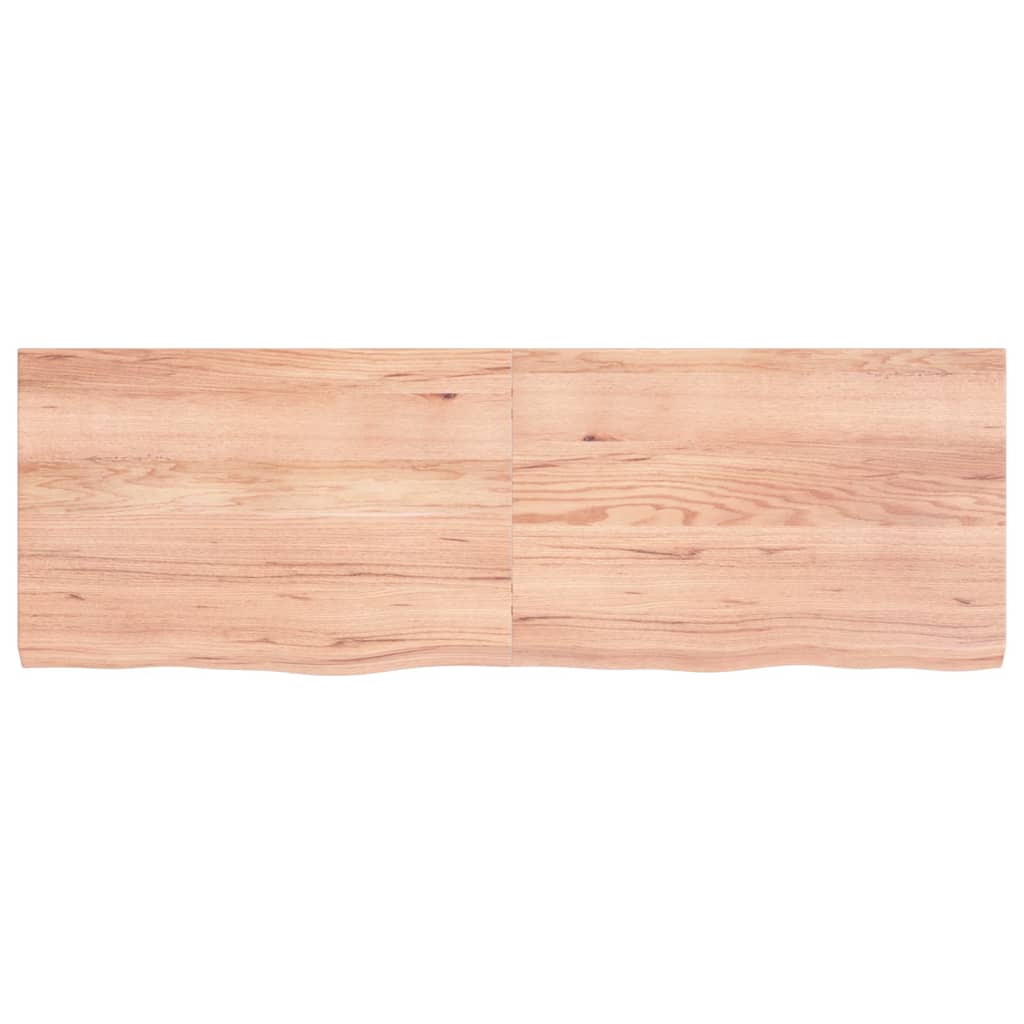 Kylpyhuoneen Työtaso V.ruskea 120X40X(2-4)Cm Käsitelty Täyspuu