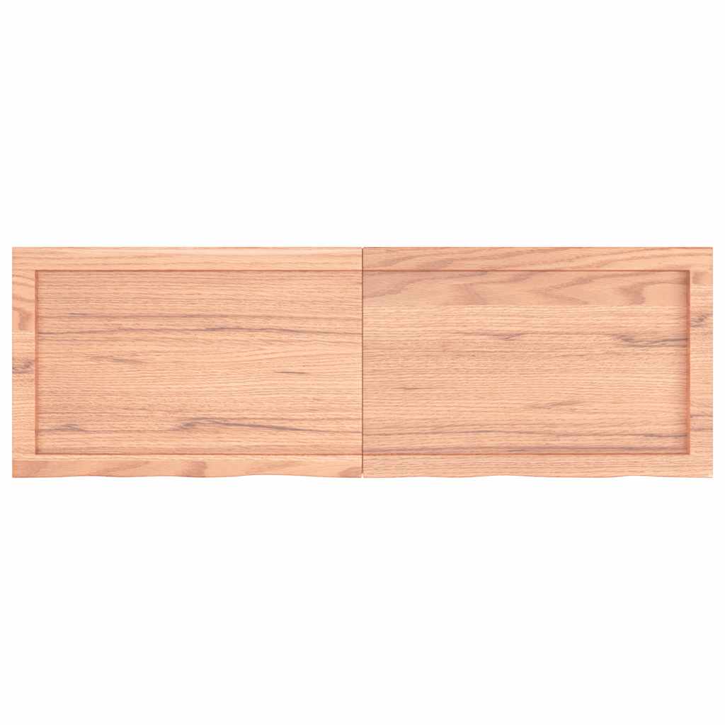 Kylpyhuoneen Työtaso V.ruskea 120X40X(2-4)Cm Käsitelty Täyspuu