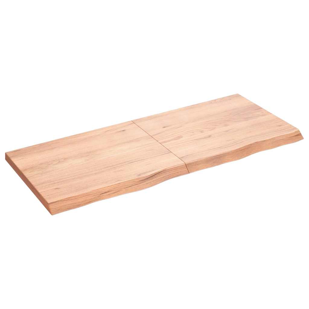 Kylpyhuoneen Työtaso V.ruskea 120X50X(2-4)Cm Käsitelty Täyspuu