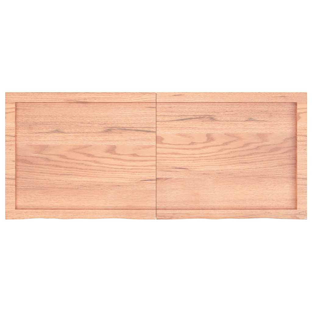 Kylpyhuoneen Työtaso V.ruskea 120X50X(2-6)Cm Käsitelty Täyspuu