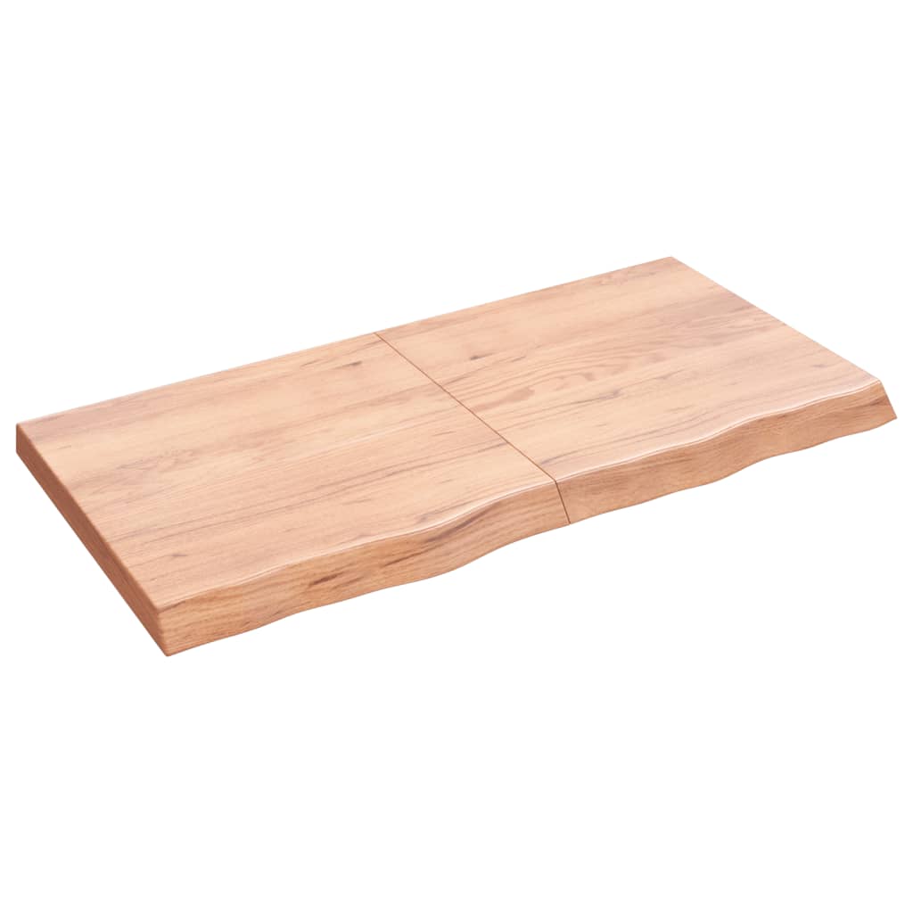 Kylpyhuoneen Työtaso V.ruskea 120X60X(2-6)Cm Käsitelty Täyspuu