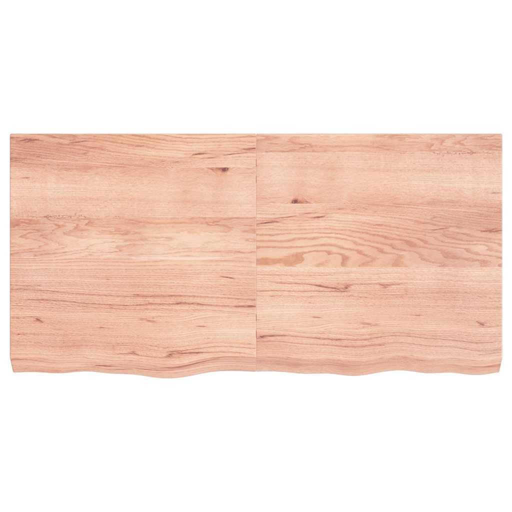 Kylpyhuoneen Työtaso V.ruskea 120X60X(2-6)Cm Käsitelty Täyspuu