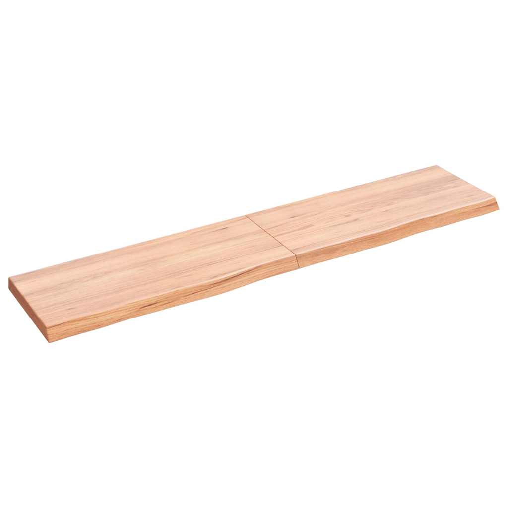 Kylpyhuoneen Työtaso V.ruskea 140X30X(2-4)Cm Käsitelty Täyspuu