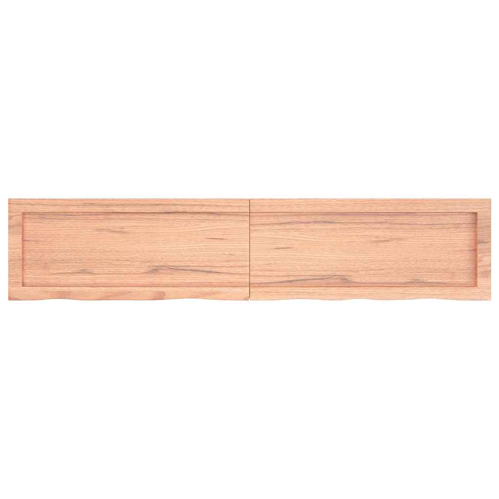 Kylpyhuoneen Työtaso V.ruskea 140X30X(2-4)Cm Käsitelty Täyspuu