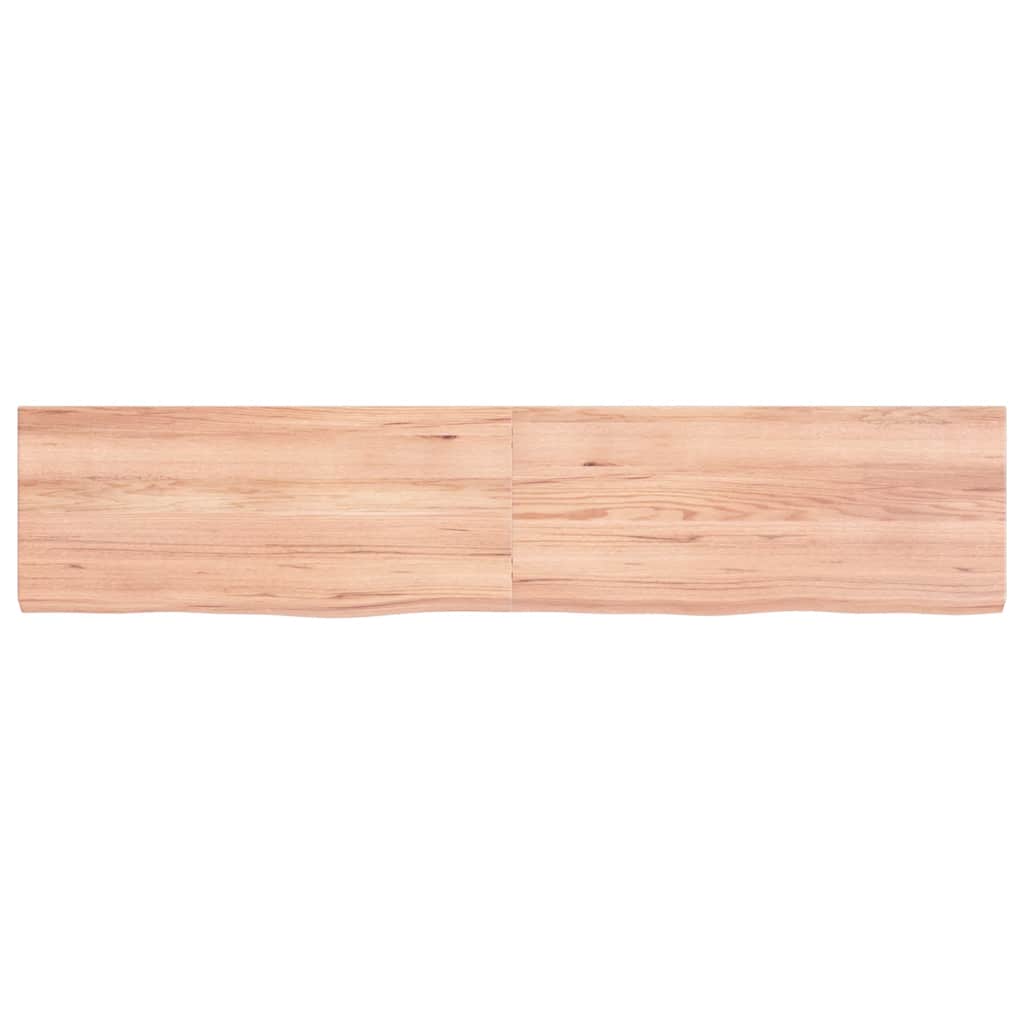 Kylpyhuoneen Työtaso V.ruskea 140X30X(2-4)Cm Käsitelty Täyspuu