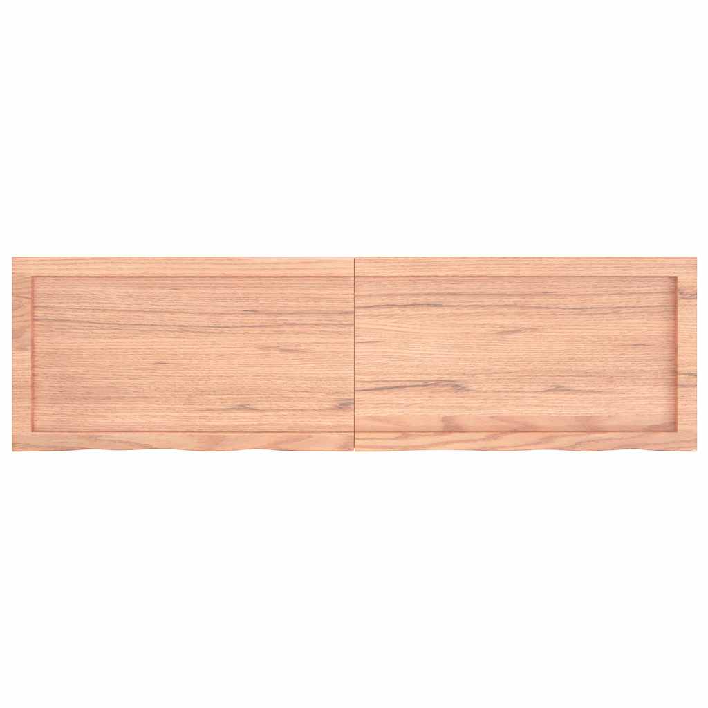 Kylpyhuoneen Työtaso V.ruskea 140X40X(2-4)Cm Käsitelty Täyspuu
