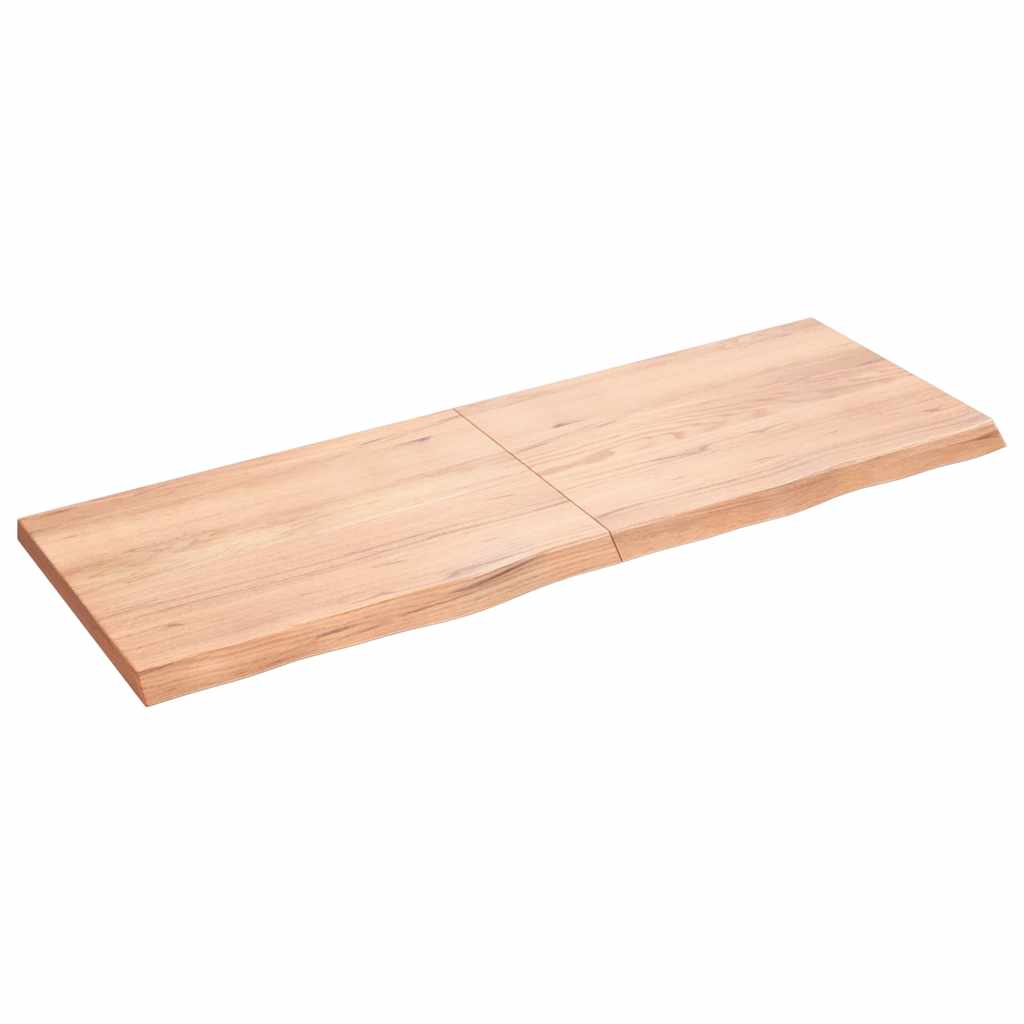 Kylpyhuoneen Työtaso V.ruskea 140X50X(2-4)Cm Käsitelty Täyspuu