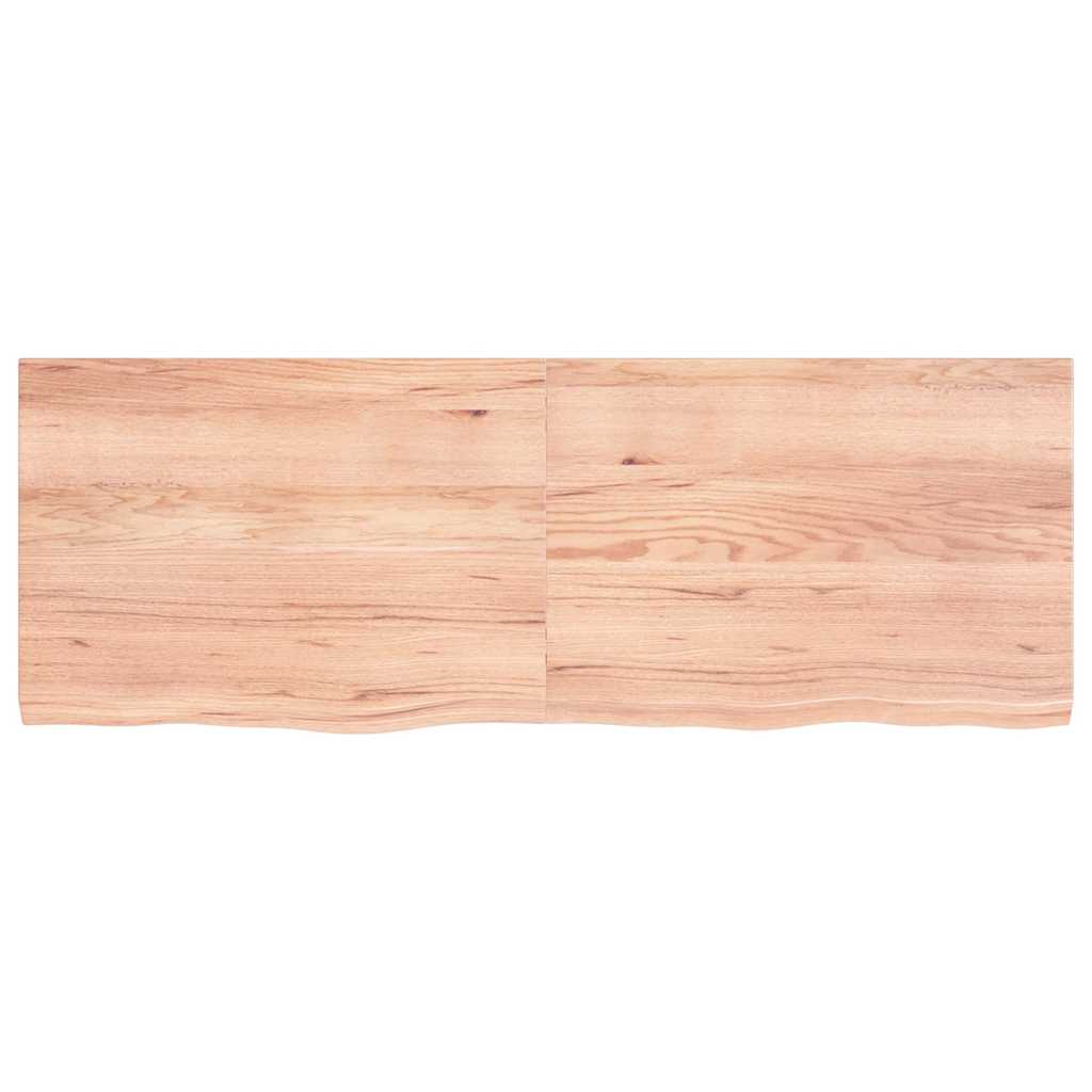 Kylpyhuoneen Työtaso V.ruskea 140X50X(2-4)Cm Käsitelty Täyspuu