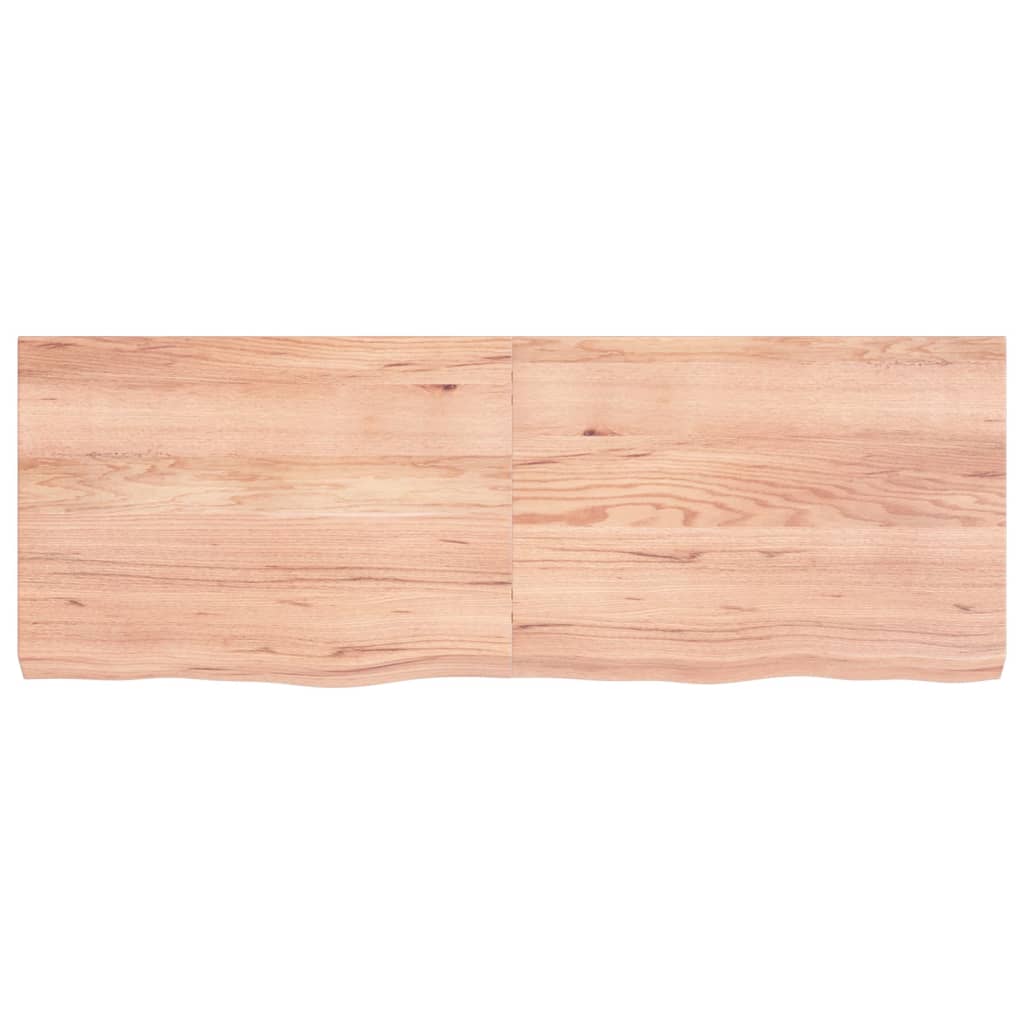 Kylpyhuoneen Työtaso V.ruskea 140X50X(2-6)Cm Käsitelty Täyspuu