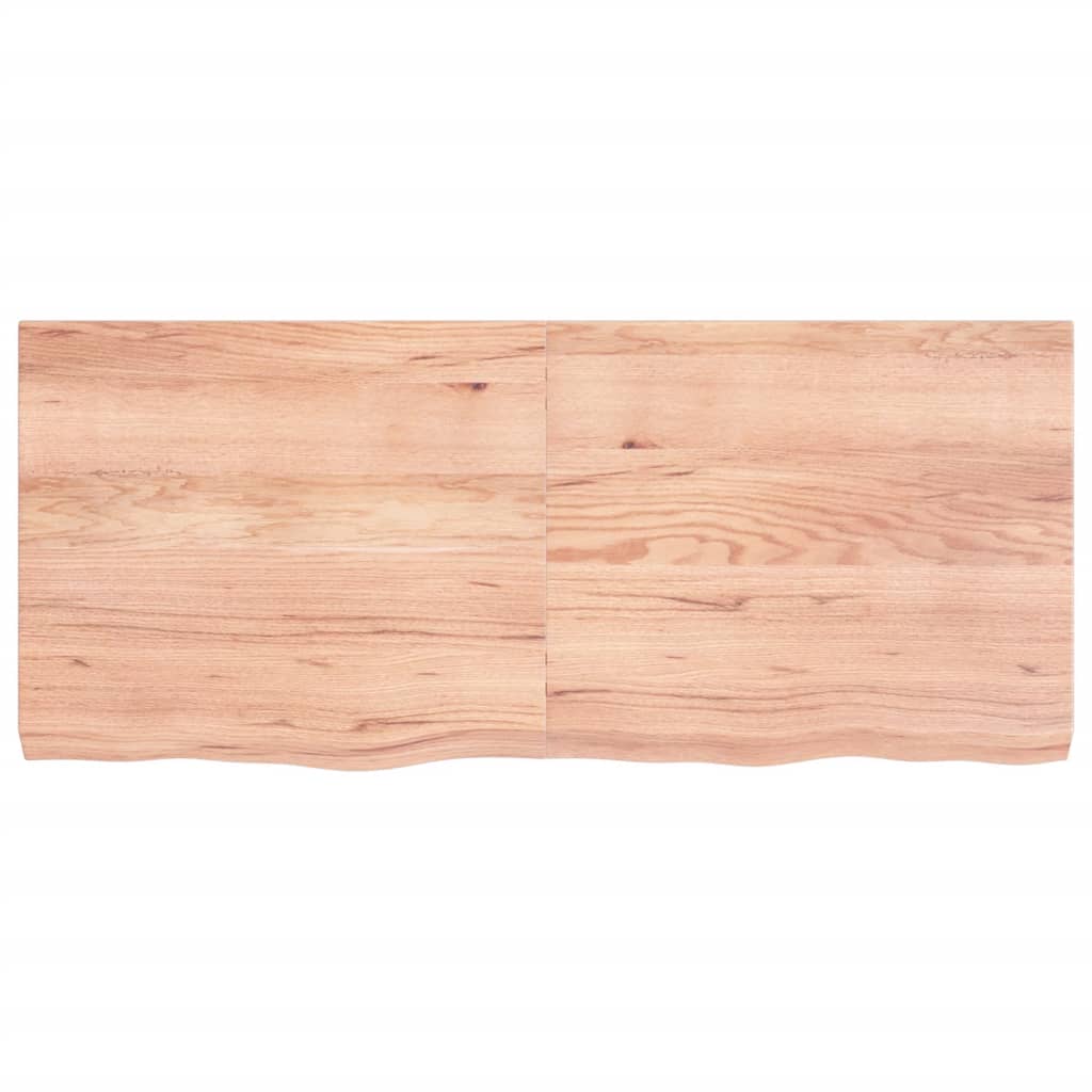 Kylpyhuoneen Työtaso V.ruskea 140X60X(2-6)Cm Käsitelty Täyspuu