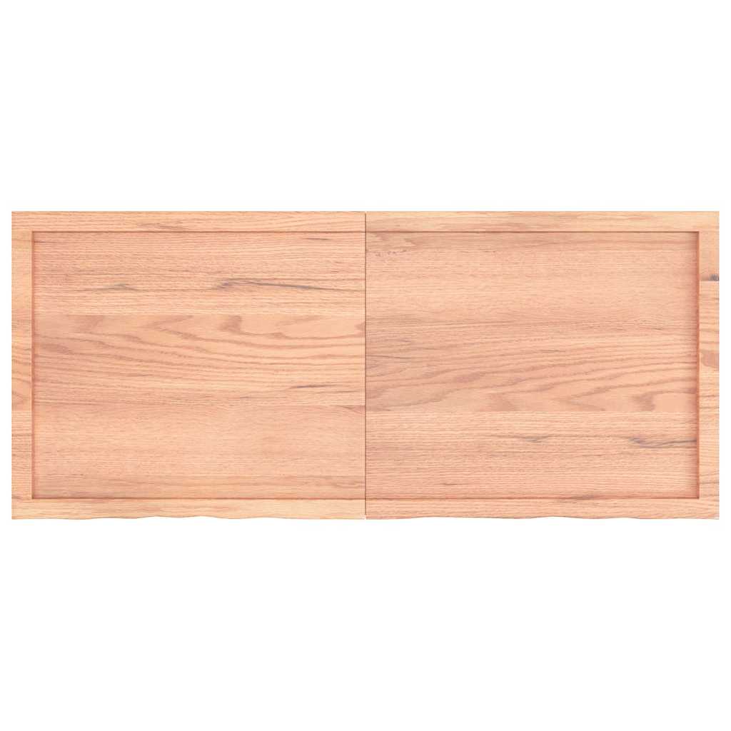 Kylpyhuoneen Työtaso V.ruskea 140X60X(2-6)Cm Käsitelty Täyspuu