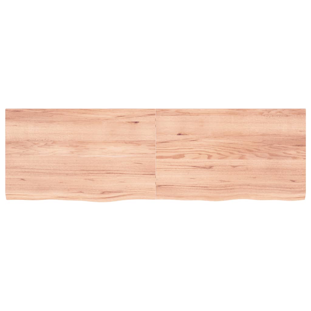 Kylpyhuoneen Työtaso V.ruskea 160X50X(2-4)Cm Käsitelty Täyspuu