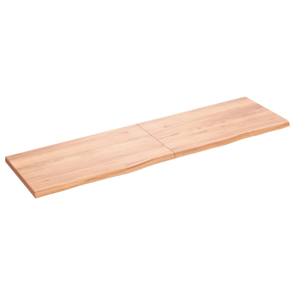 Kylpyhuoneen Työtaso V.ruskea 180X50X(2-4)Cm Käsitelty Täyspuu