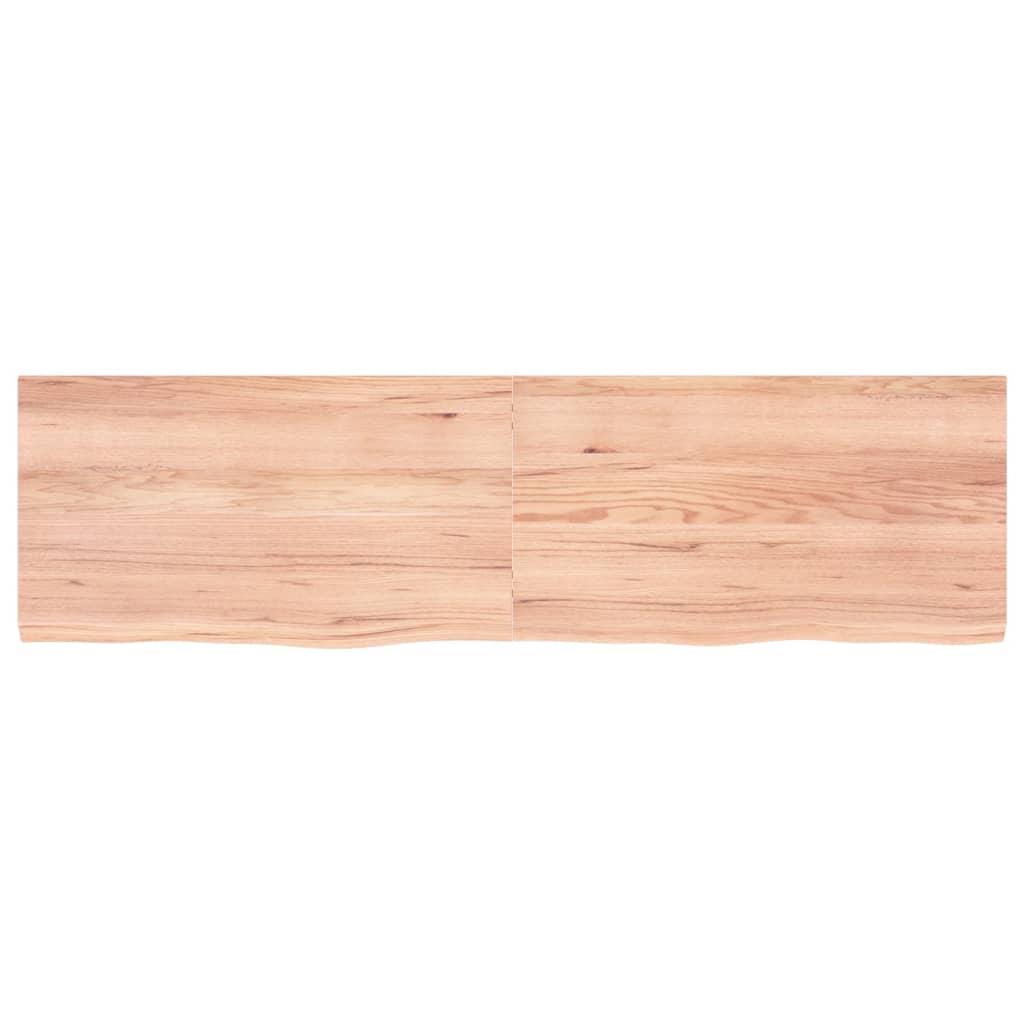 Kylpyhuoneen Työtaso V.ruskea 180X50X(2-4)Cm Käsitelty Täyspuu