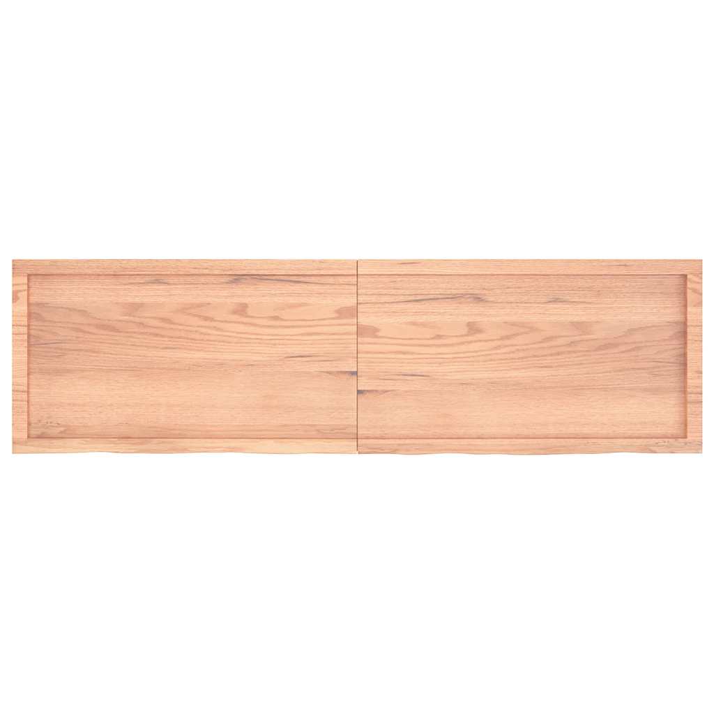 Kylpyhuoneen Työtaso V.ruskea 180X50X(2-4)Cm Käsitelty Täyspuu