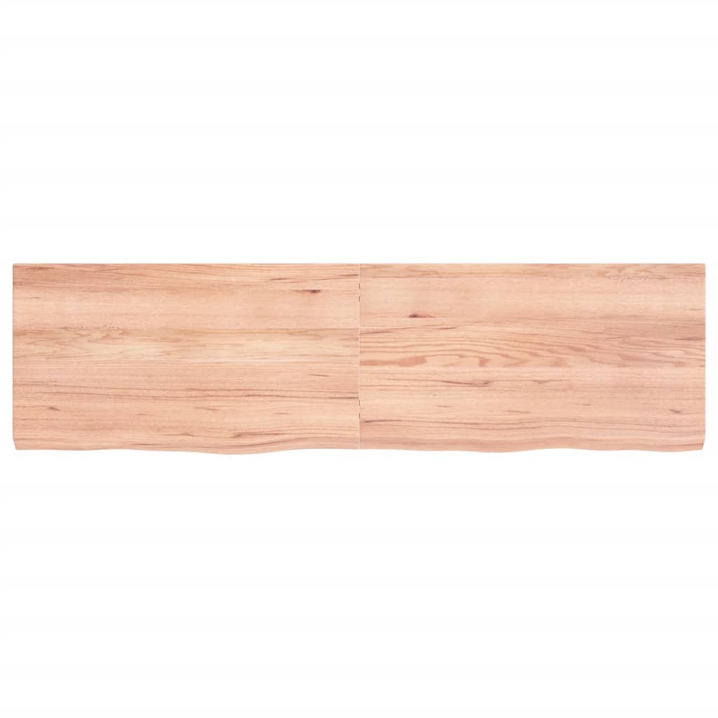 Kylpyhuoneen Työtaso V.ruskea 180X50X(2-6)Cm Käsitelty Täyspuu