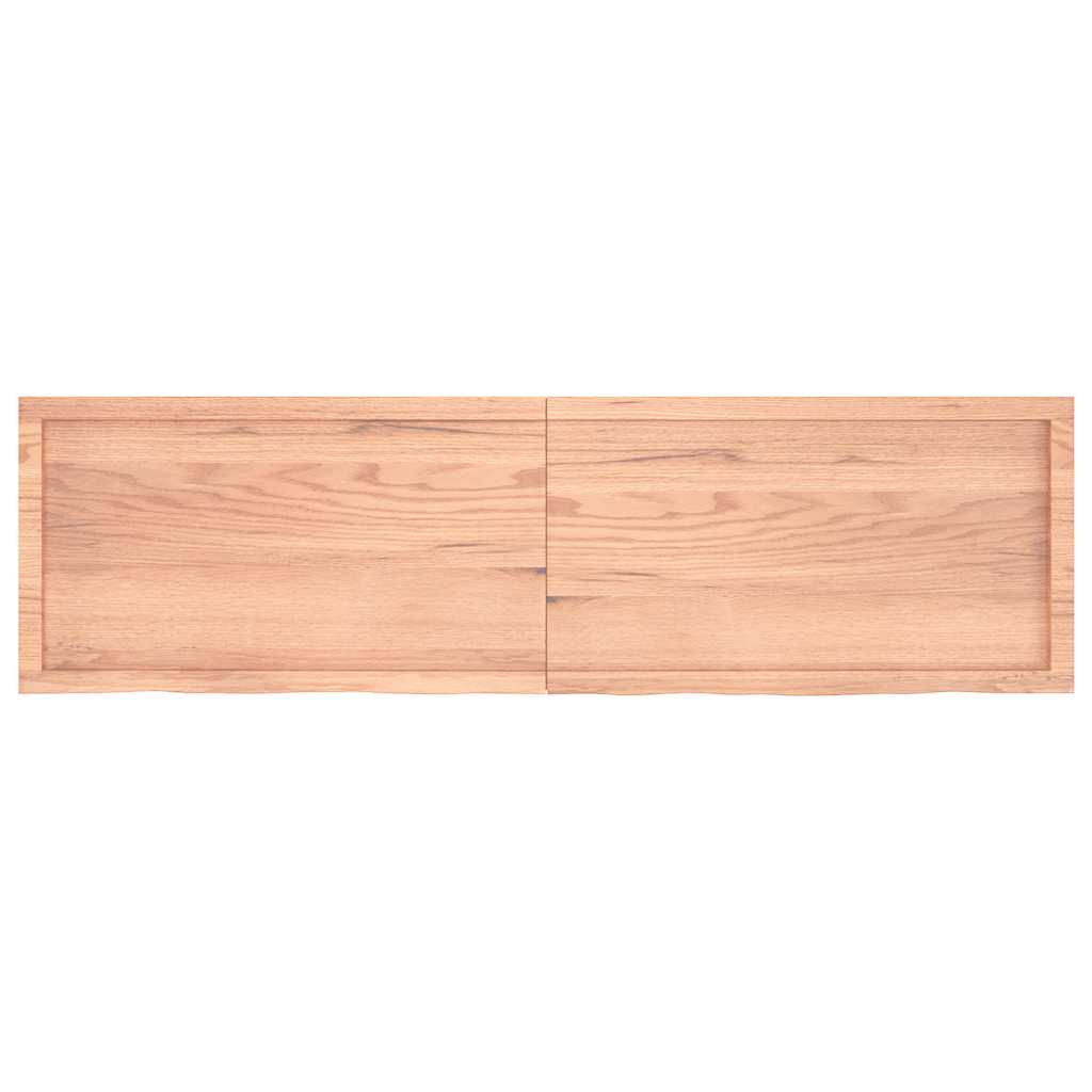 Kylpyhuoneen Työtaso V.ruskea 180X50X(2-6)Cm Käsitelty Täyspuu