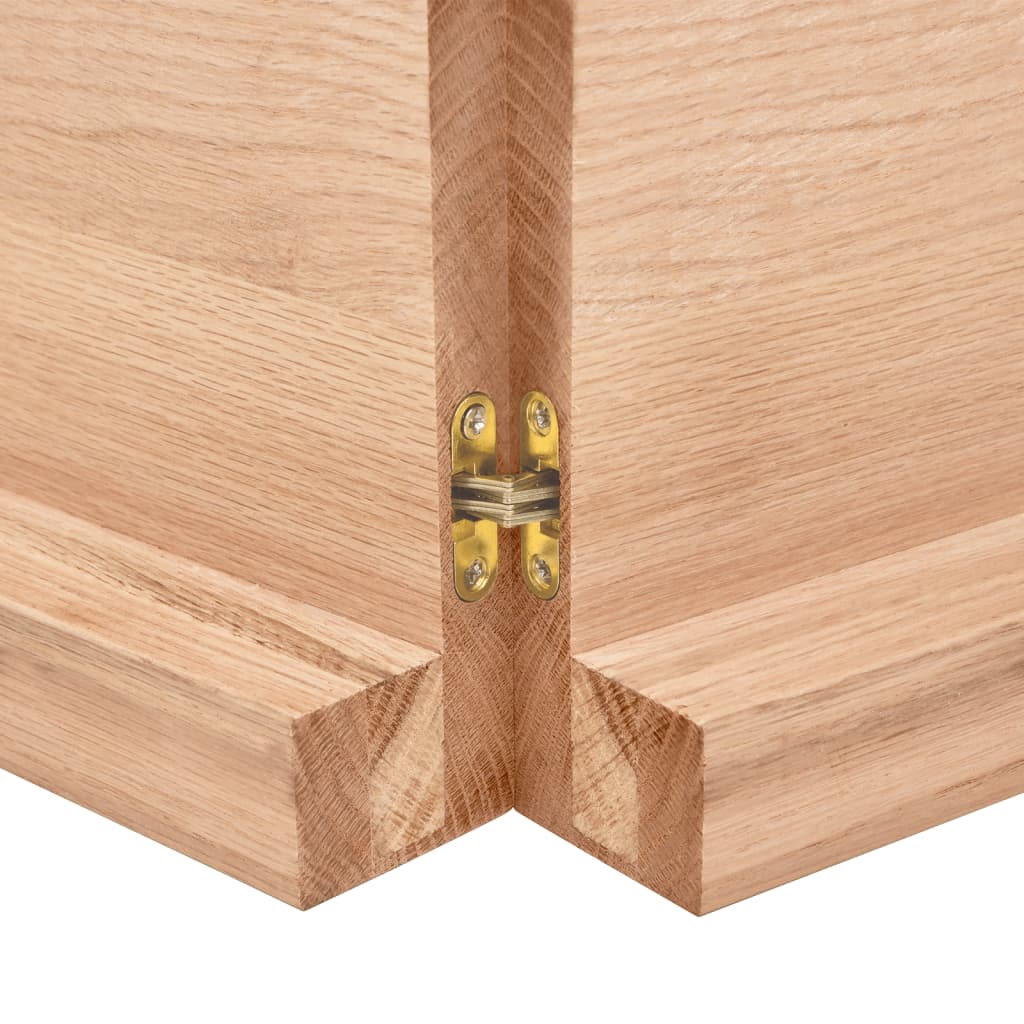Kylpyhuoneen Työtaso V.ruskea 180X50X(2-6)Cm Käsitelty Täyspuu