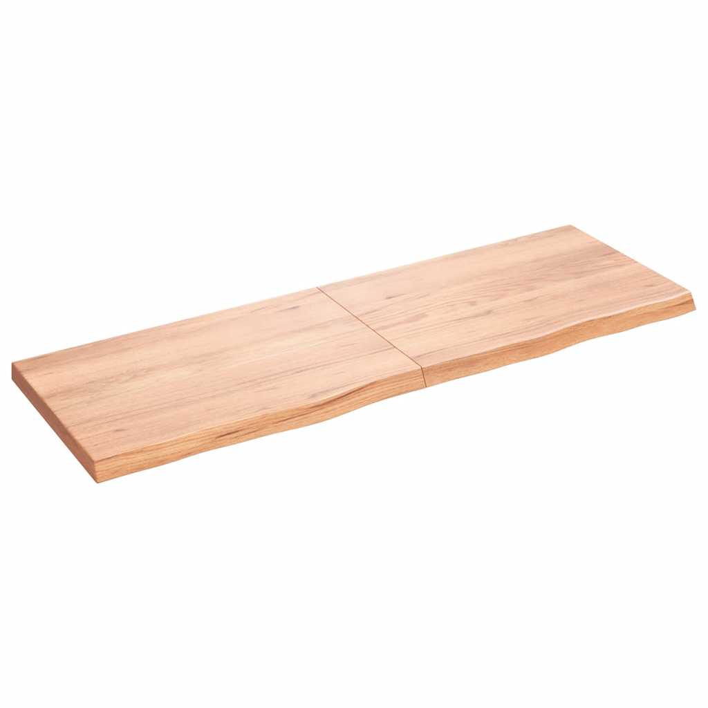 Kylpyhuoneen Työtaso V.ruskea 180X60X(2-6)Cm Käsitelty Täyspuu