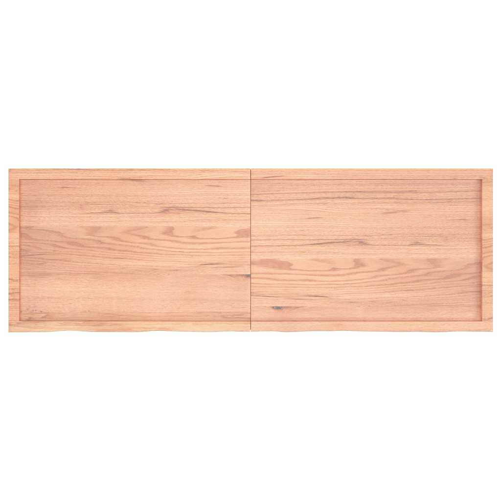 Kylpyhuoneen Työtaso V.ruskea 180X60X(2-6)Cm Käsitelty Täyspuu