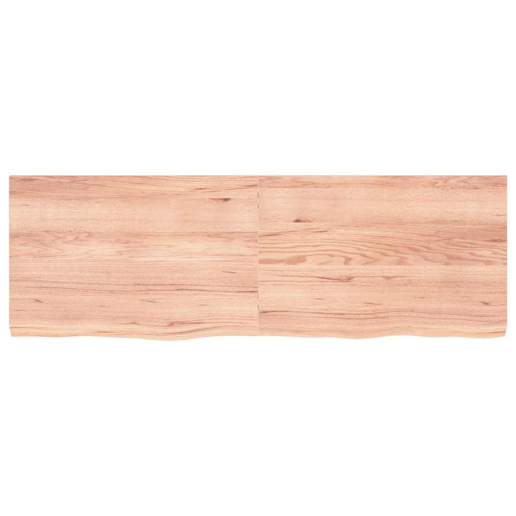 Kylpyhuoneen Työtaso V.ruskea 180X60X(2-6)Cm Käsitelty Täyspuu