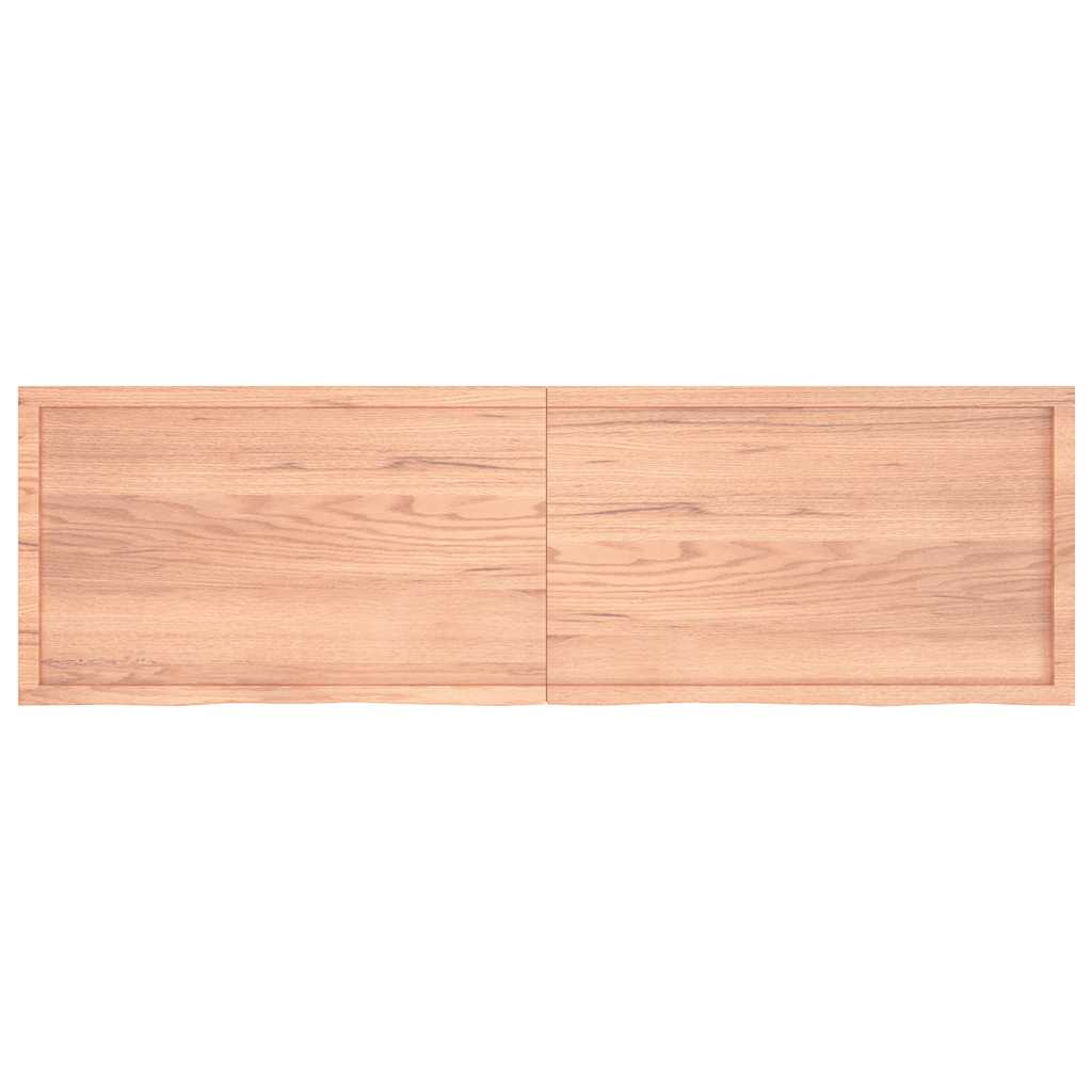 Kylpyhuoneen Työtaso V.ruskea 200X60X(2-4)Cm Käsitelty Täyspuu